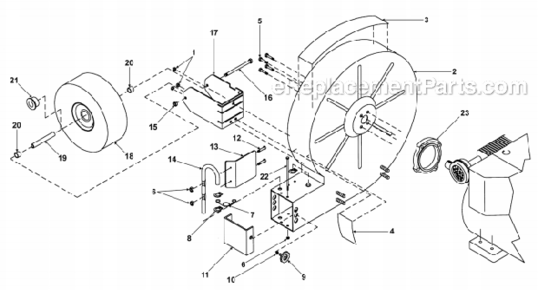 Housing_Assembly Diagram and Parts List for LB1401-00-01  Little Wonder Leaf Blower / Vacuum